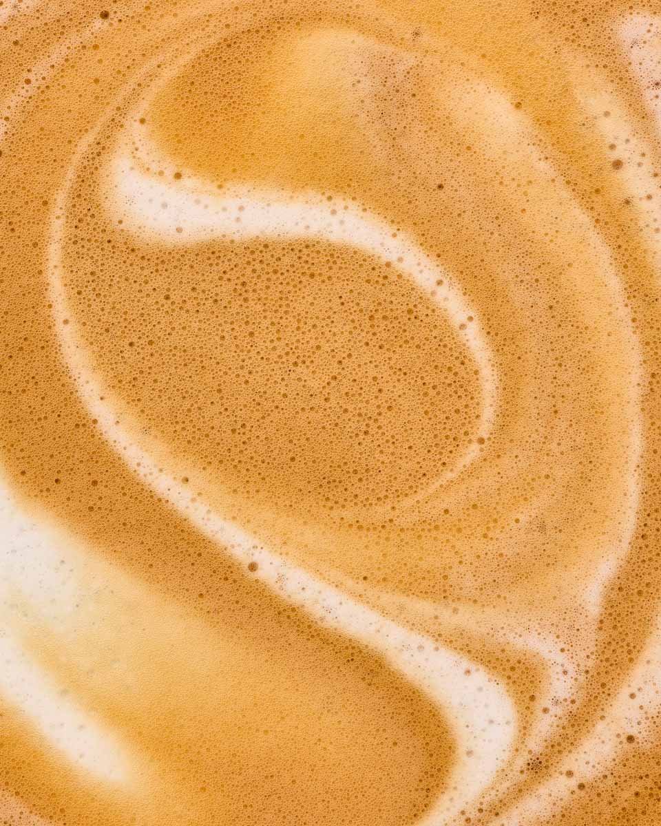 Detailed photo of a coffee from above
