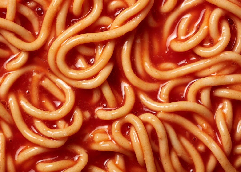 Macro Spaghetti Hoops Photograph