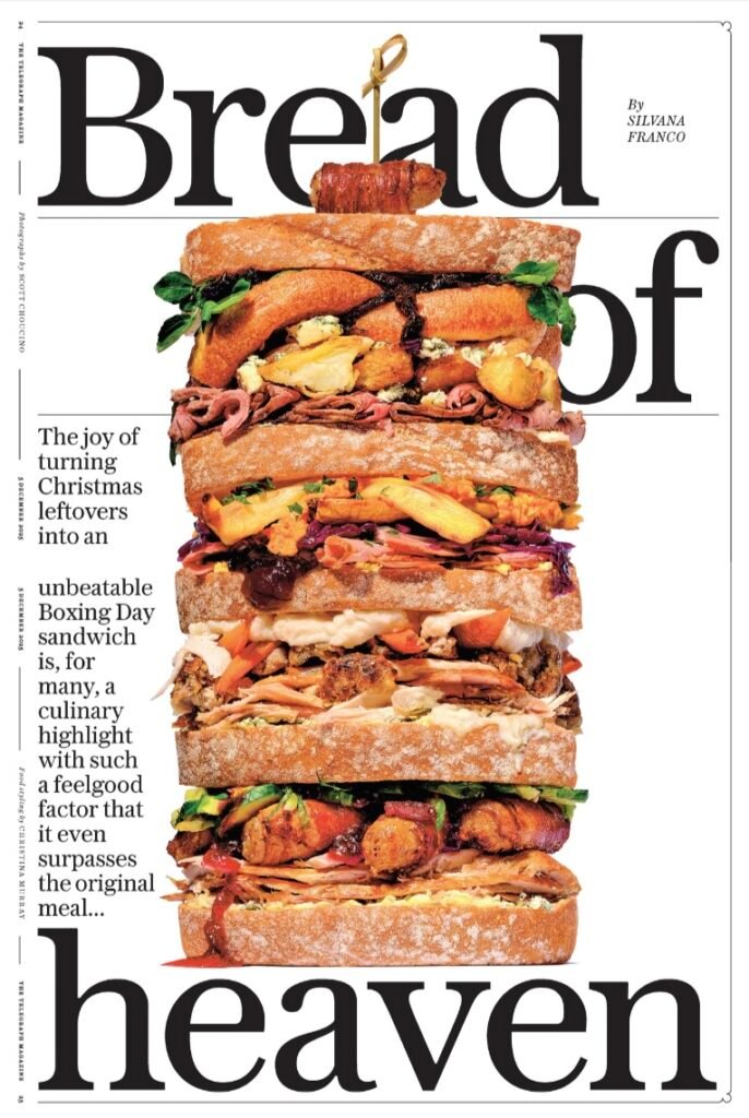 Massive Xmas left over sandwich stack